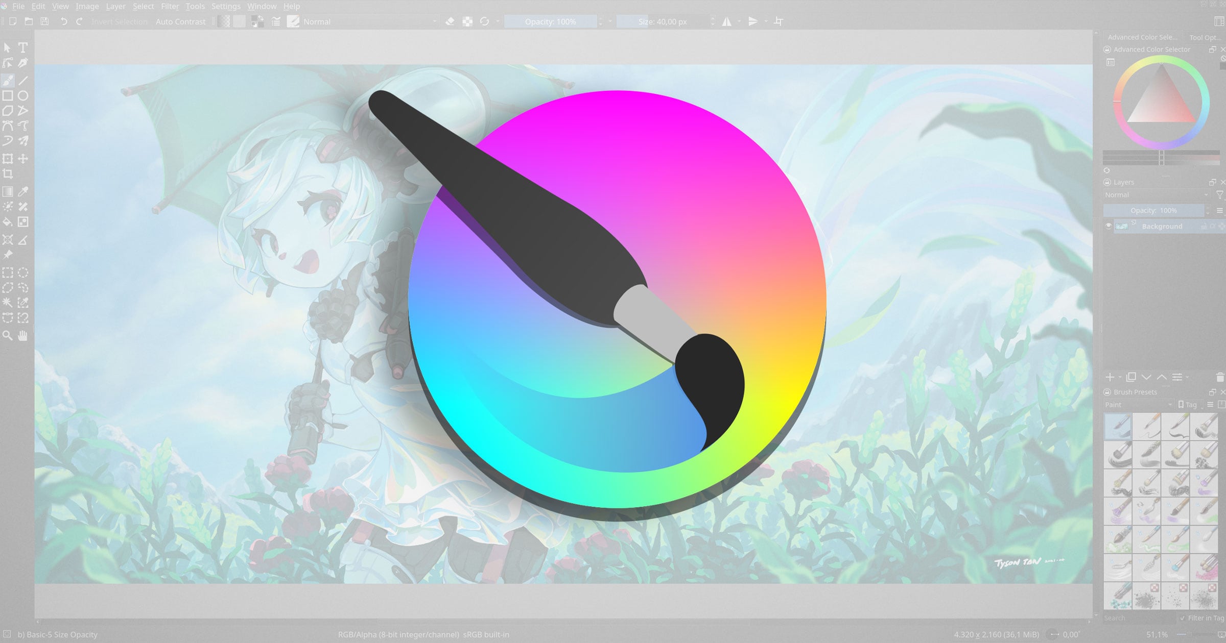 krita logo on a light background